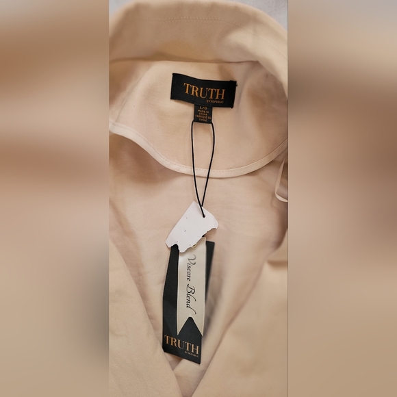 NWT! Viscose Blend Cream/Tan Women's Truth By Republic Coat Size Large - Picture 5 of 10